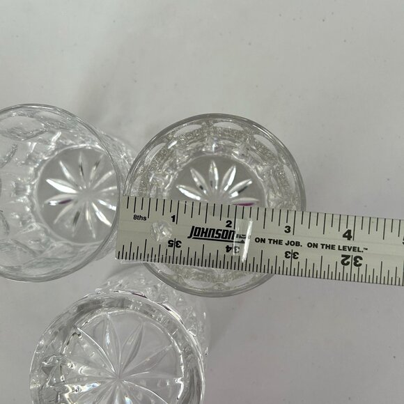 Crystal Double Old Fashion Rocks Glass Set of 3 Glasses Whiskey Barware - Picture 5 of 10